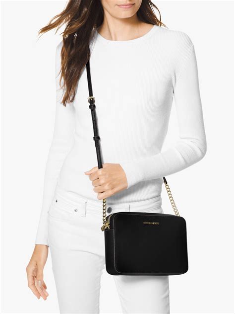 michael kors large jet set saffiano leather crossbody|saffiano leather crossbody bag.